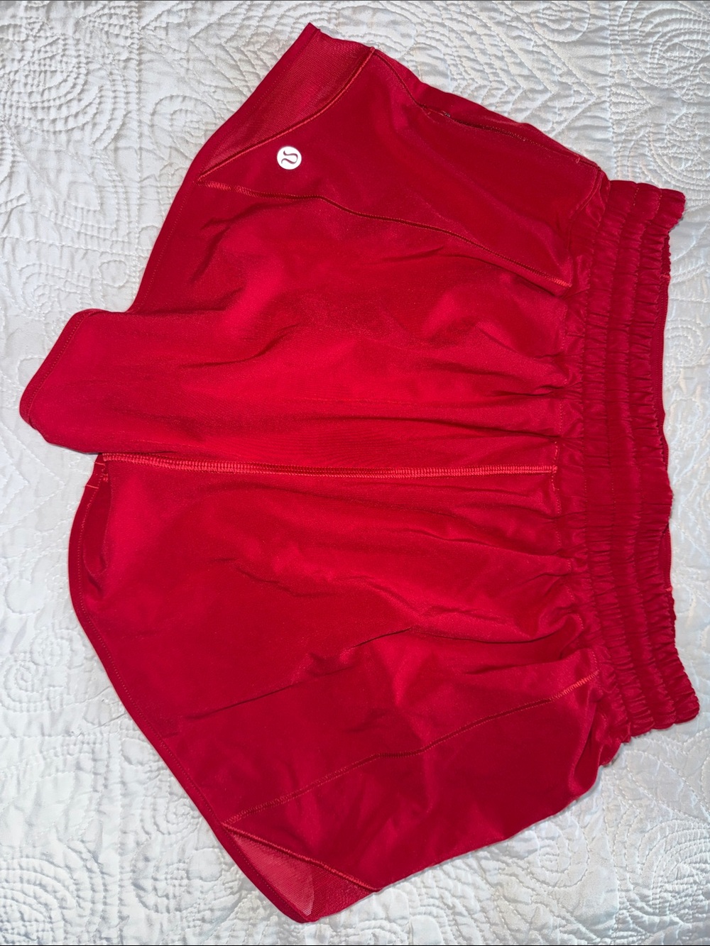 lululemon women’s hotty hot high rise lined short 2.5’’-dark red